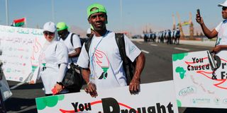 Climate activists stage a protest during the COP27 conference