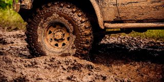 Tyres in the mud