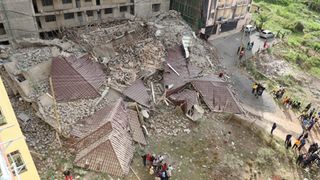 collapsed building in Kasarani 