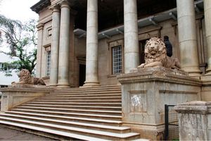 The entrance to the McMillan Library.
