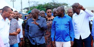 President William ruto with coast leaders