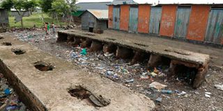 Abandoned toilets in Remba Island, Homa Bay County