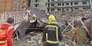 collapsed building in Kasarani 