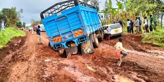 Vehicles stuck mud