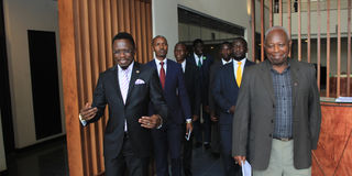 Sports CS Ababu Namwamba and AK President Jack Tuwei