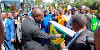  Sakaja when he commissioned the Green Park terminal