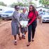 Charlene Ruto with Kenya High School students donate foodstuff at Langata Primary School on November 18, 2022.
