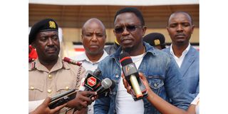 Sports CS Ababu Namwamba inspects Kinoru Stadium