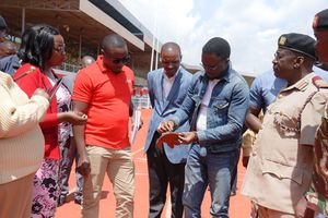 Sports CS Ababu Namwamba inspects Kinoru Stadium