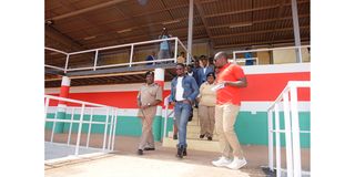Sports CS Ababu Namwamba inspects Kinoru Stadium