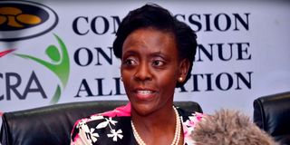 Commission for Revenue Allocation (CRA) Chairperson Dr Jane Kiringai