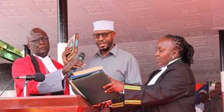 Wajir Governor Abdullahi Ahmed takes oath of office