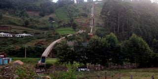 A section of the KTDA Gura hydro power project in Othaya