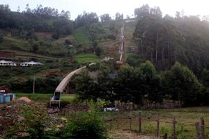 A section of the KTDA Gura hydro power project in Othaya