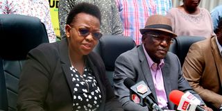 UDA Secretary-General Veronica Maina and Chairman Johnson Muthama