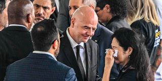 Fifa president Gianni Infantino condoles Pele's wife