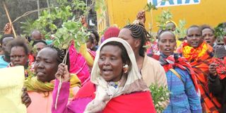 Members of Keekonyokie Community Land Trust in Kiserian town