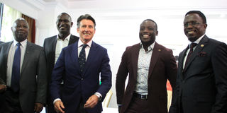 Seb Coe enjoys a light moment