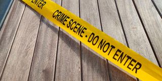 Crime scene signage.