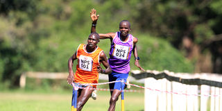 Geoffrey Kamworor and Daniel Simiu