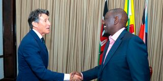 Sebastian Coe and William Ruto 