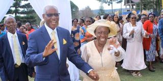 Retired Reverend Canon David Kinyanjui Macharia (left) and his wife Rosemary Mugure Kinyanjui