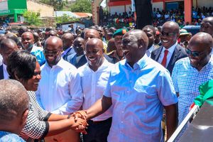 President William Ruto and Homa Bay Governor Gladys Wanga