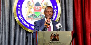 National Treasury and Economic Planning Cabinet Secretary Prof Njuguna Ndung'u 