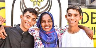 Memon High School twins, Hussein Bilal Mohamed (left) and Hussein Abdulnaim Mohamed 