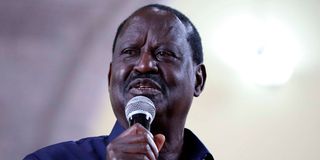 Azimio La Umoja One Kenya Party Presidential Candidate Raila Odinga