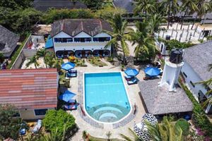 An aerial view of Karibu Palms Resort, Diani beach