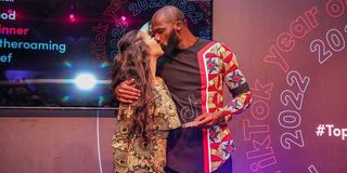 Rugby player Dennis Ombachi and his wife Svetlana Polikarpova