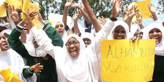 Students of Imenti North Muslim Girls Boarding School 