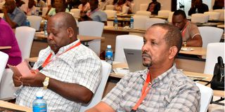 Members of the National Assembly follow proceedings during their post-election seminar at the Sarova Whitesands