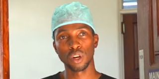 Dr Kairu Kimondo who led the two-hour surgery to remove an 11-year-old surgical blade from Felistah Nafula's womb