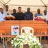 Mourners pay their last respects to Dr Fredrick Muoki Wambua at Ketululu Village in Machakos County