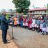 President Dr William Ruto addressing learners at Joseph Kang’ethe Primary School in Kibera