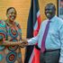 Deputy President Rigathi Gachagua greets nominated MP Sabina Chege