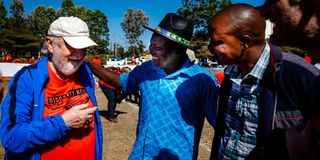 Dr Gabriele Rosa and Moses Tanui