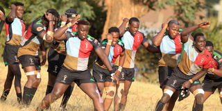 Kenya Harlequin players celebrate their win