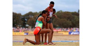 Tsigie Gebreselama and Beatrice Chebet