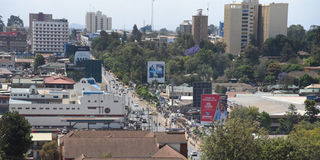 A section of Eldoret town, Uasin Gishu County.