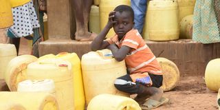 Internally displaced families that fled Arabal in Baringo County as a result of constant attacks by bandits 