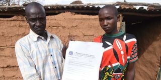 Elvis Koimei, 16, who scored 316 marks in last year's KCPE in Baringo county but has no school fees