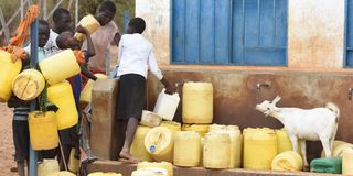 Internally displaced people who fled Arabal in Baringo County as a result of constant attacks by bandits 