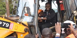 Governor George Natembeya atTrans Nzoia County Stadium in Kitale town on February 27, 2023.