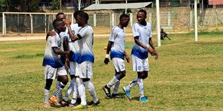 Coastal Heroes players celebrate a goal 