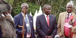 Nandi Kalenjin Myoot Kipsigis Council elders meeting with Governor Stephen Sang in Nandi county on February 1