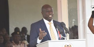 Rigathi Gachagua during the official opening of the Agricultural Society of Kenya Eldoret National Show