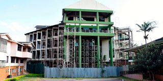 The ultra-modern Library and Moot Courts under construction at the Kenya School of Law
